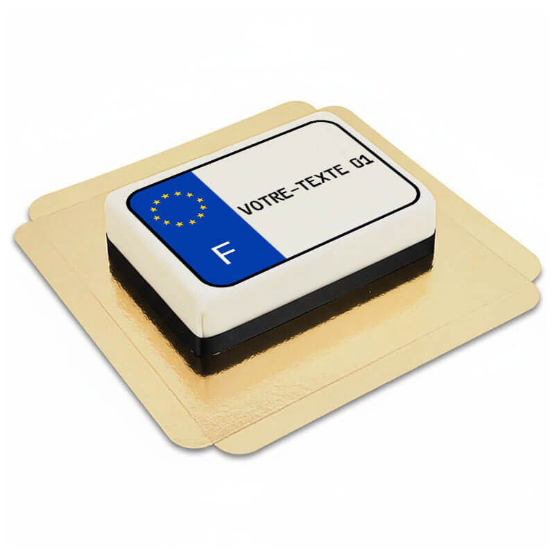 Kennzeichen-Torte Frankreich