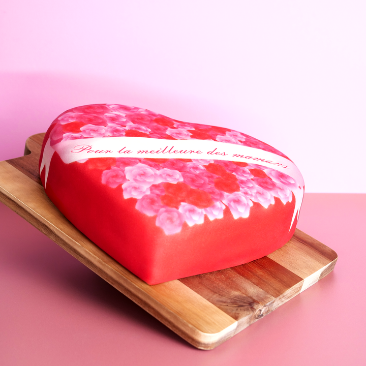 Gâteau "Pour la meilleure des Mamans" - en forme de coeur