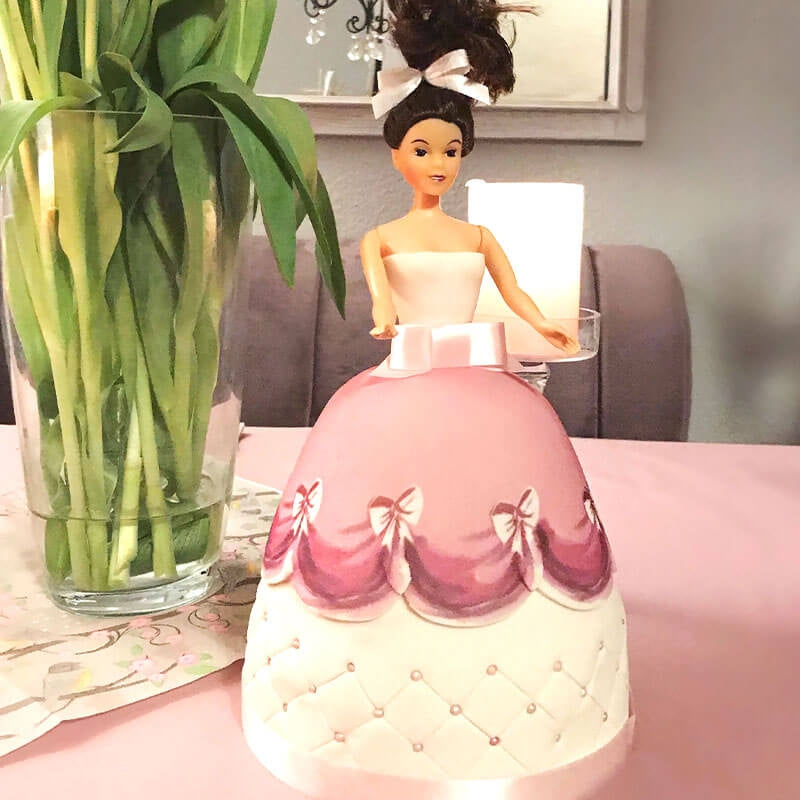 Gâteau Poupée Deluxe avec Robe Rose