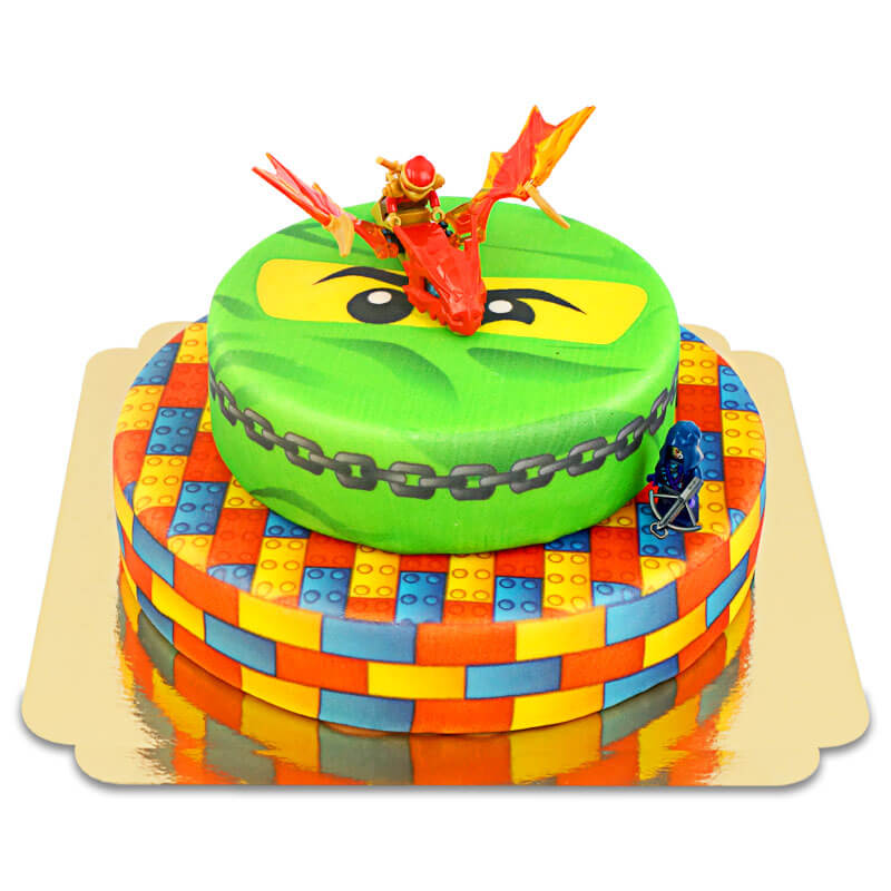 Lego® Ninjago® Rouge sur gâteau ninja à deux étages
