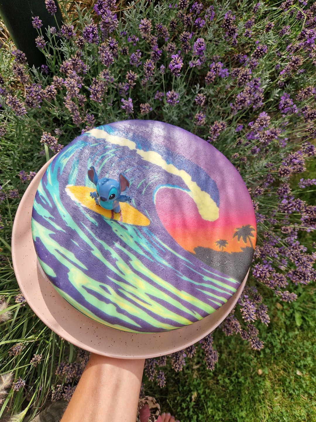 Stitch® sur gâteau surf