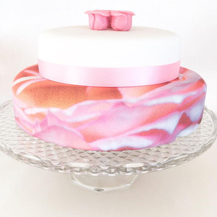 Gâteau pétales de rose
