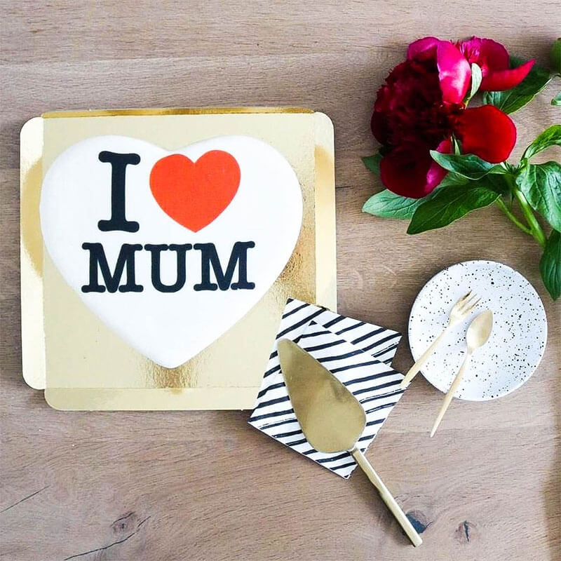 Gâteau Coeur "I love Mum"