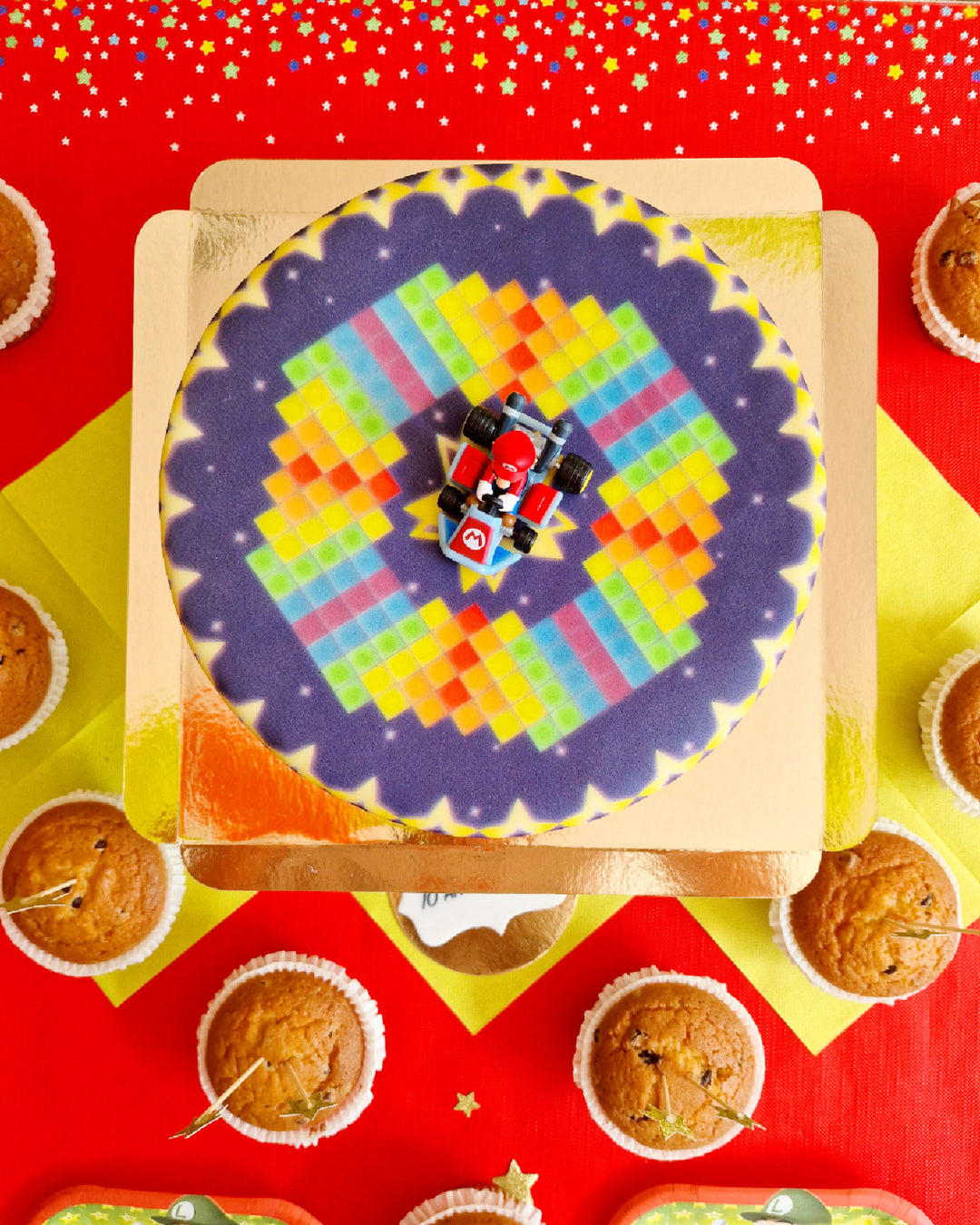 Mario Kart® sur gâteau Route aux étoiles