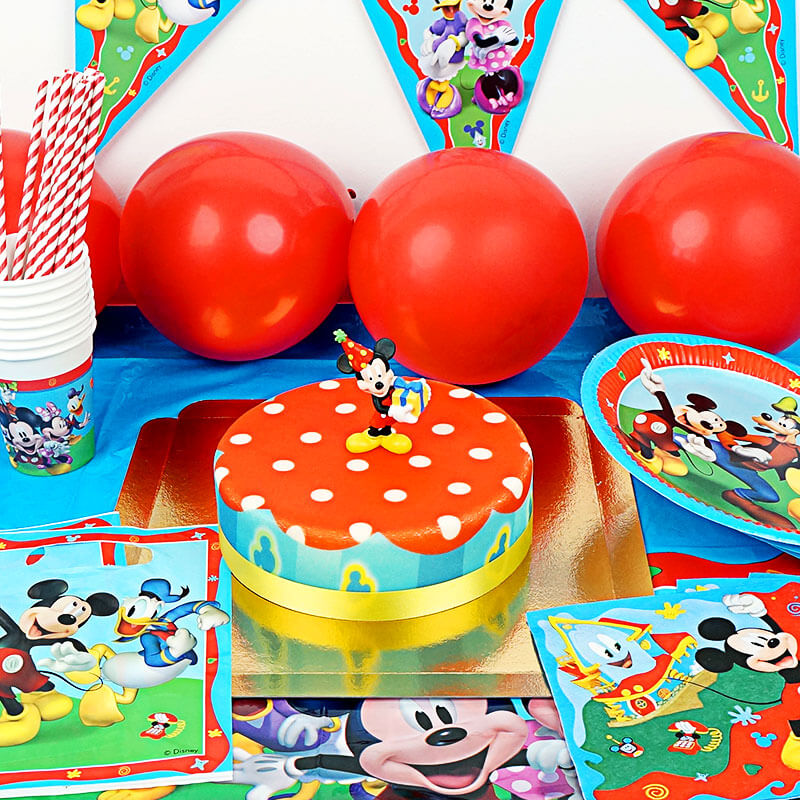Kit d'anniversaire "Mickey Mouse®" (gâteau inclus)