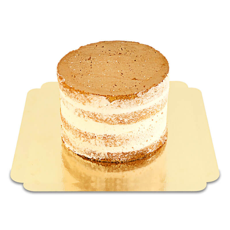 Naked Cake Pêche-Fruit de la passion avec croquant biscuits – Différentes tailles