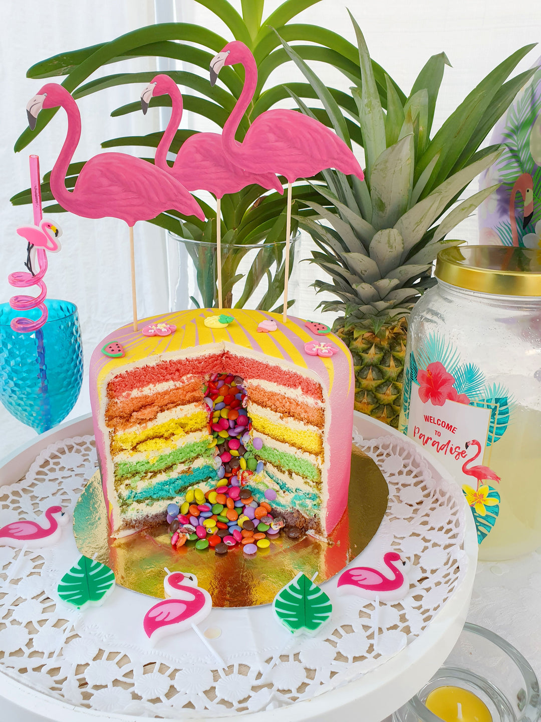 Gâteau Deluxe Flamant rose