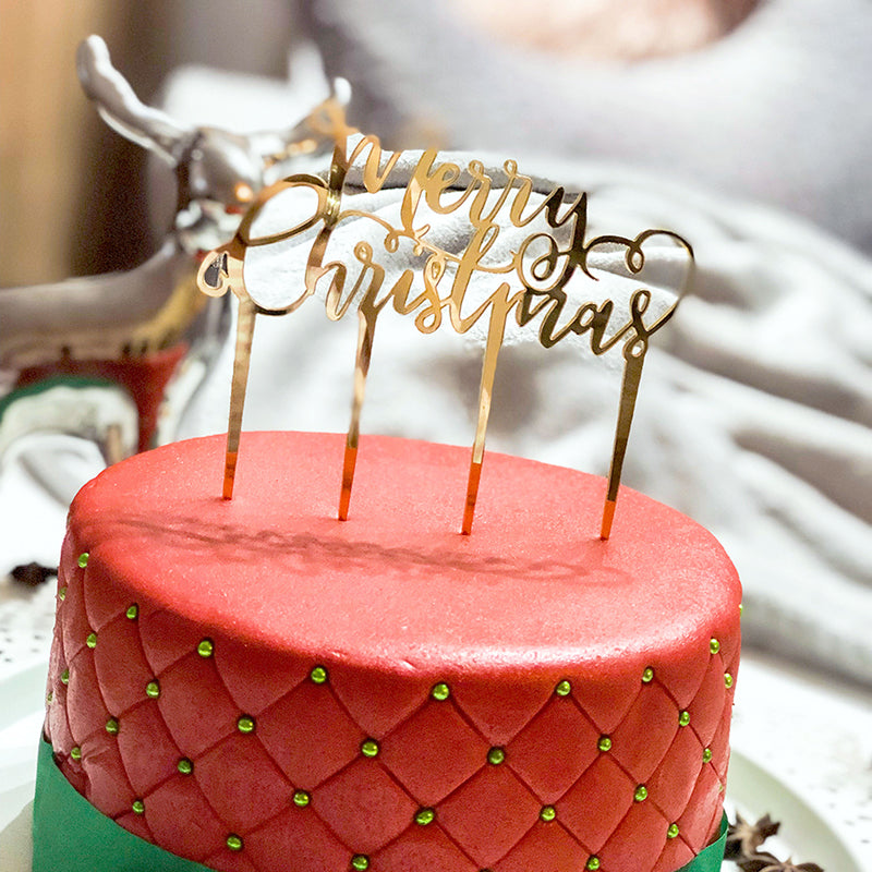 Cake Topper "Merry Christmas"