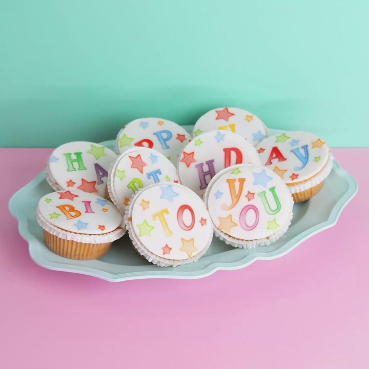 Cupcakes d'anniversaire (9 pièces)