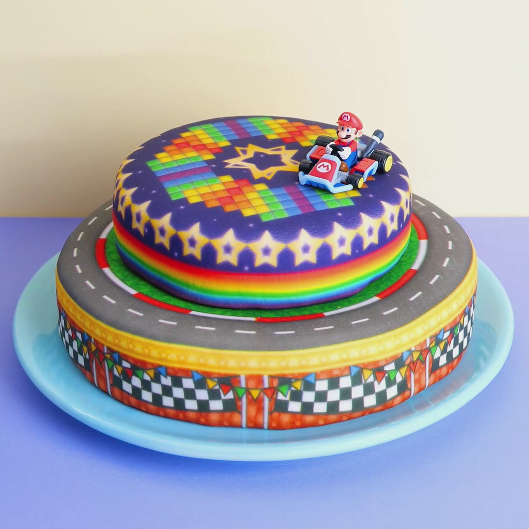 Mario Kart® sur gâteau piste de course à 2 étages