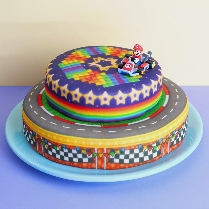 Mario Kart® sur gâteau piste de course à 2 étages