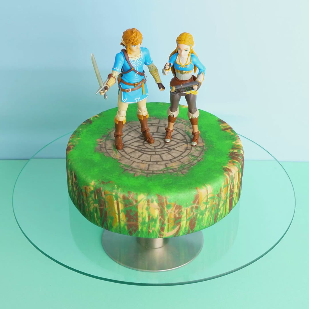 Zelda® & Link® sur gâteau ruines de la forêt