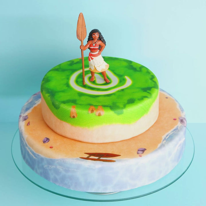 Vaiana® sur gâteau île à 2 étages