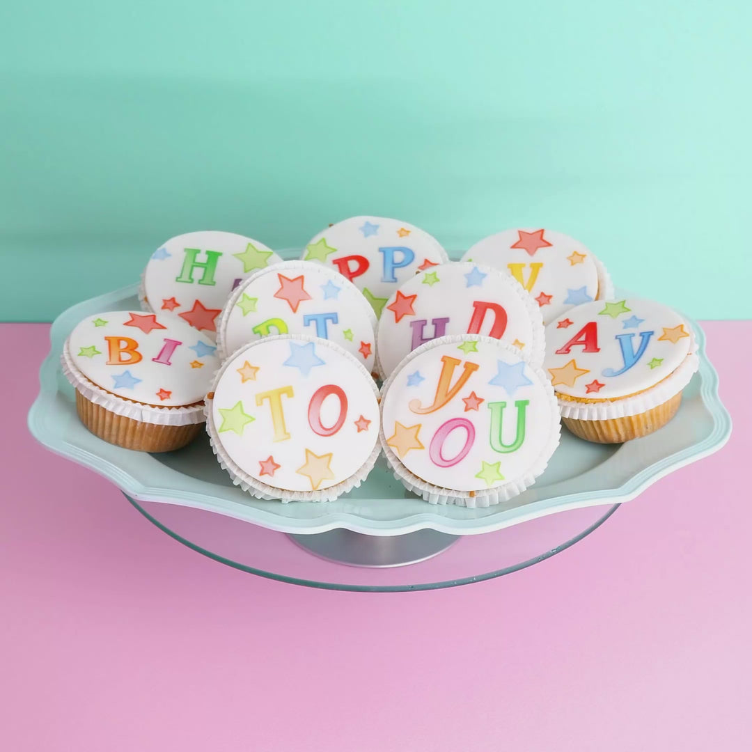 Cupcakes d'anniversaire (9 pièces)