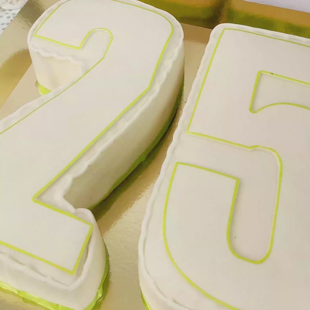 Gâteaux Nombre en différentes couleurs