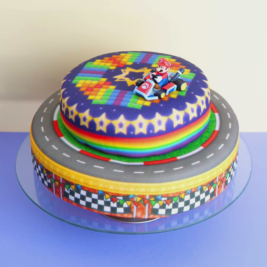 Mario Kart® sur gâteau piste de course à 2 étages