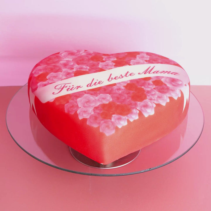 Gâteau "Pour la meilleure des Mamans" - en forme de coeur
