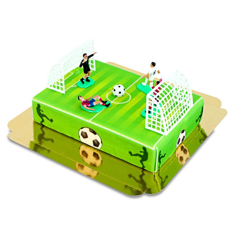 Fussballfeld-Torte mit Fußballern Video 
