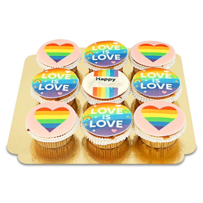 Cupcakes Happy Pride (9 pièces)