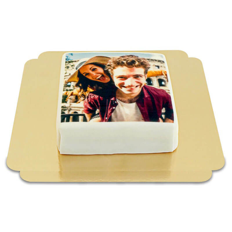 quadratische Fototorte 