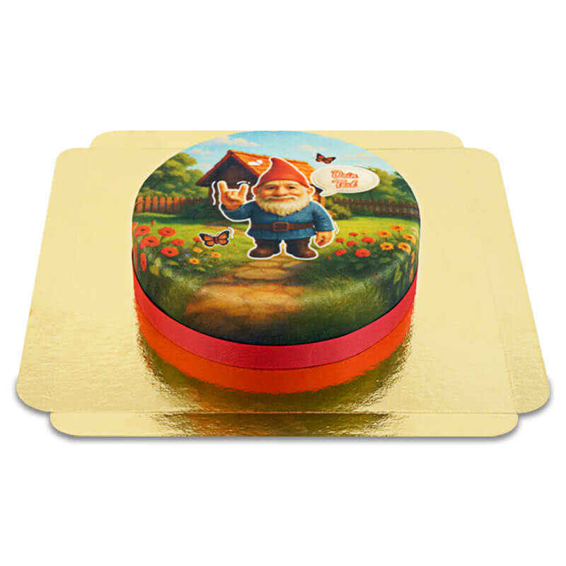 Rock 'n' Roll Gartenzwerg-Torte