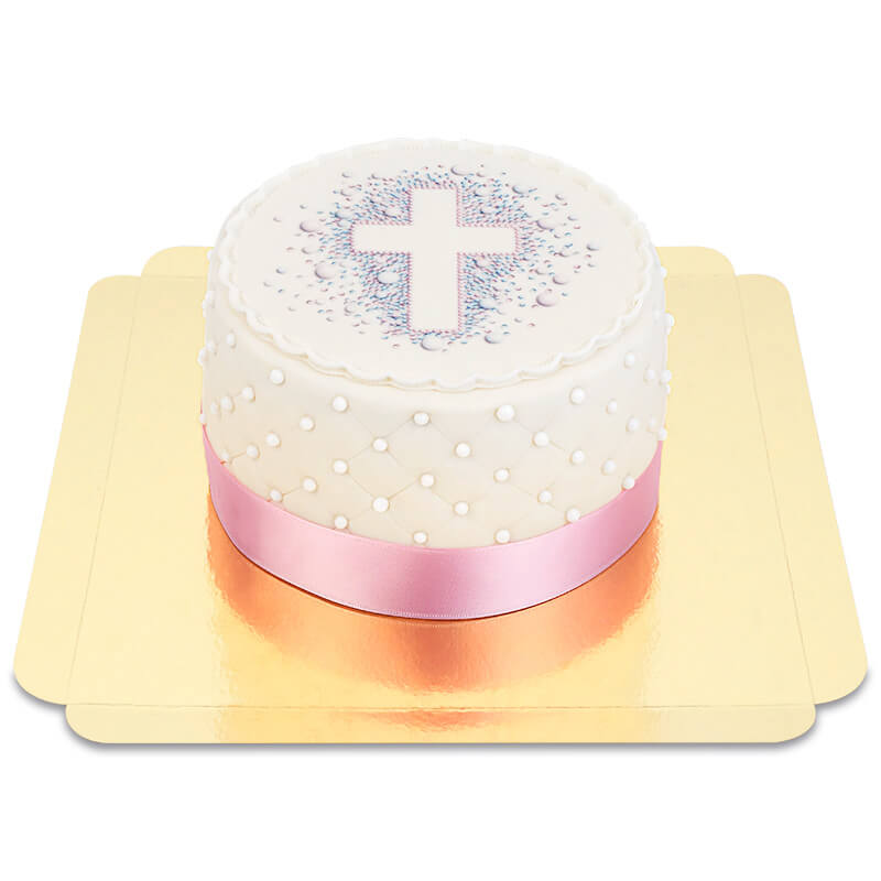 Gâteau Deluxe Rose avec croix