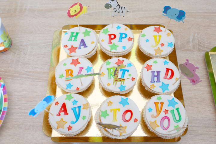Cupcakes d'anniversaire (9 pièces)
