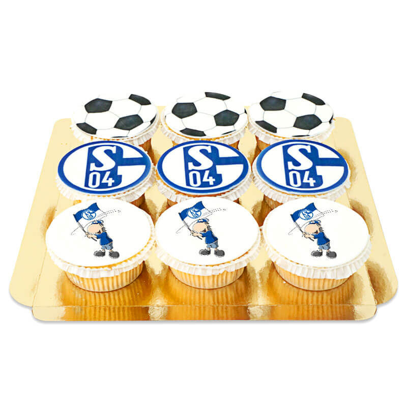 Assortiment de Cupcakes FC Schalke 04 (9 pièces)