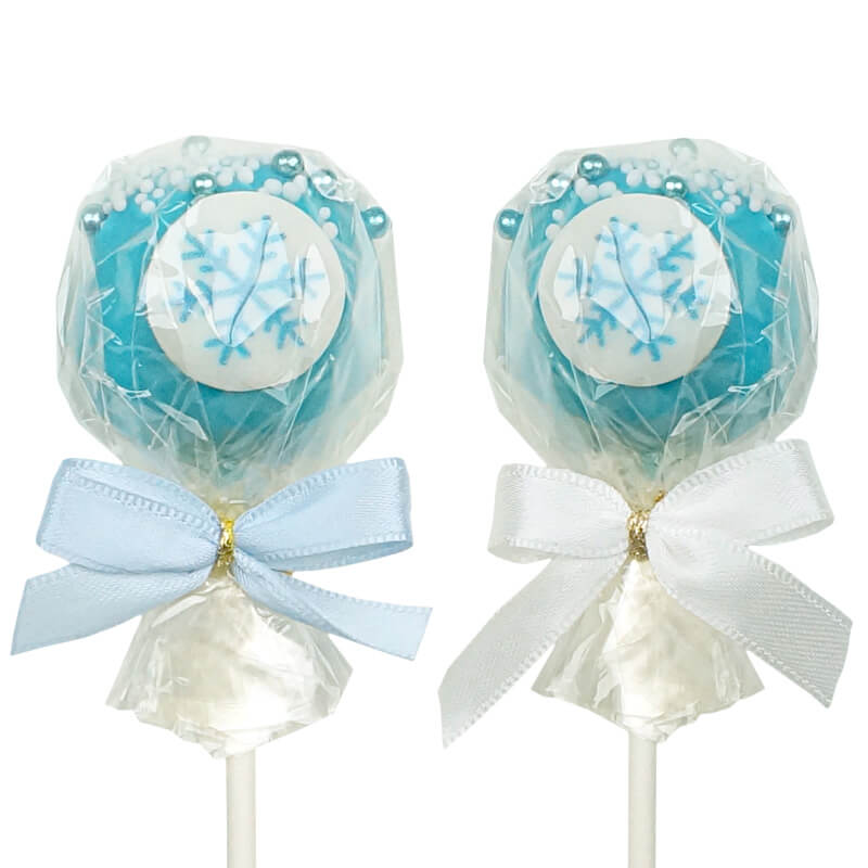 Cake-Pops flocons de neige (12 pièces)