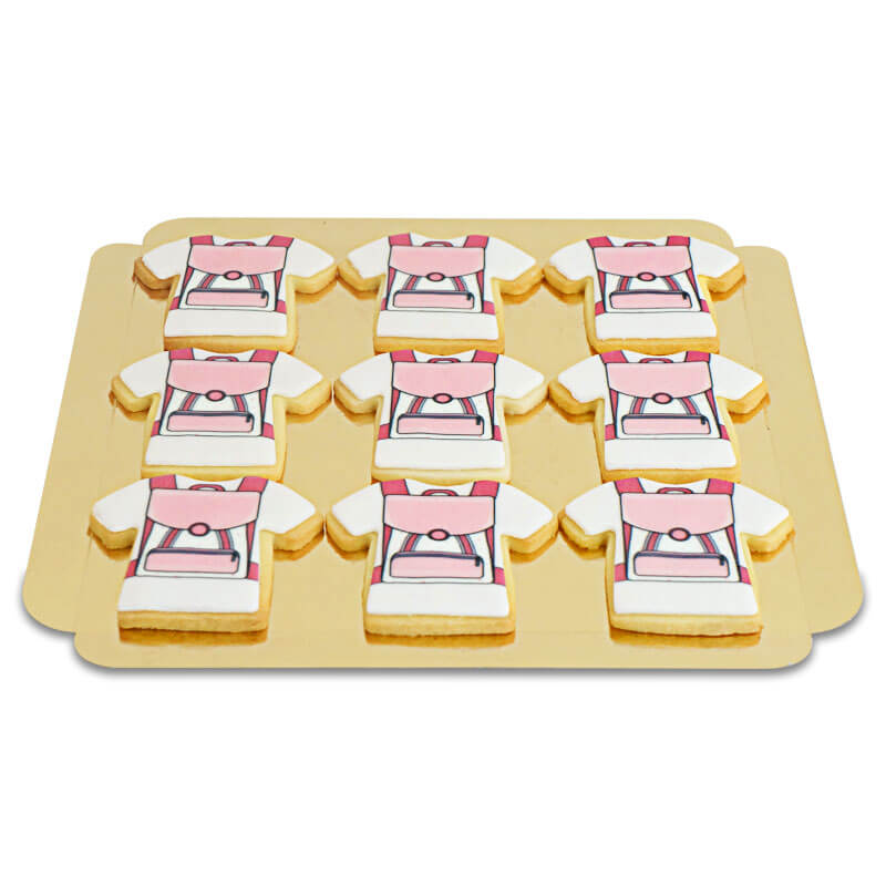 Biscuits cartables roses (12 pièces)