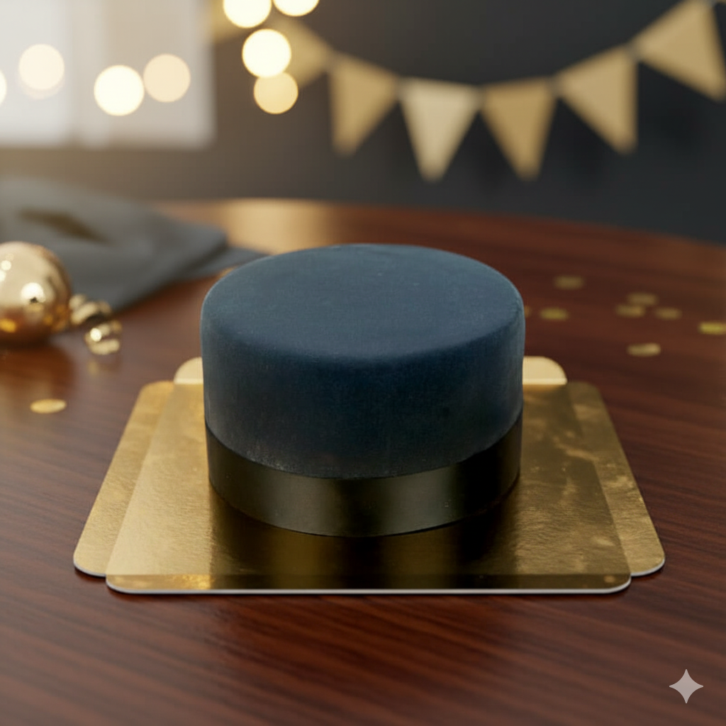Gâteau Deluxe noir avec ruban