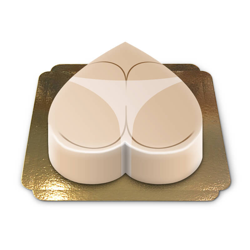 Gâteau fessier avec marque de bronzage