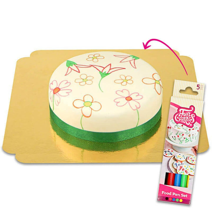 Gâteau & crayons alimentaires 