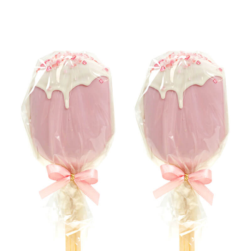 Cake-Pops Crème Glacée roses Saint Valentin (10 pièces)