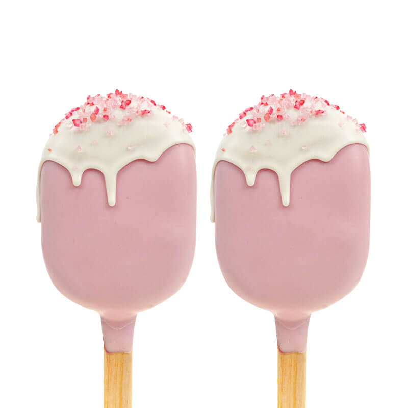 Cake-Pops Crème Glacée roses Saint Valentin (10 pièces)
