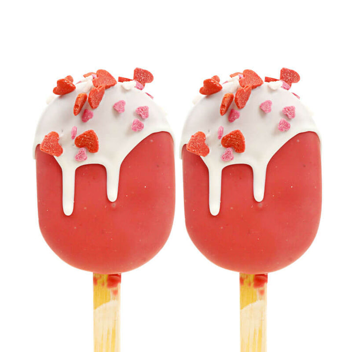 Cake-Pops Crème Glacée rouges Saint Valentin (10 pièces)
