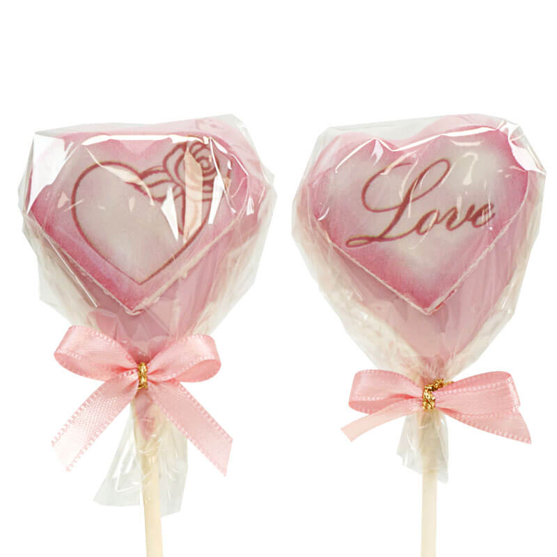 Cake-Pops Saint Valentin roses en forme de cœur (12 pièces) 🍰 ...