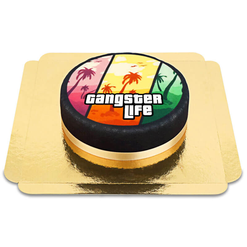 Gâteau couverture de jeu vidéo "Gangster Life"