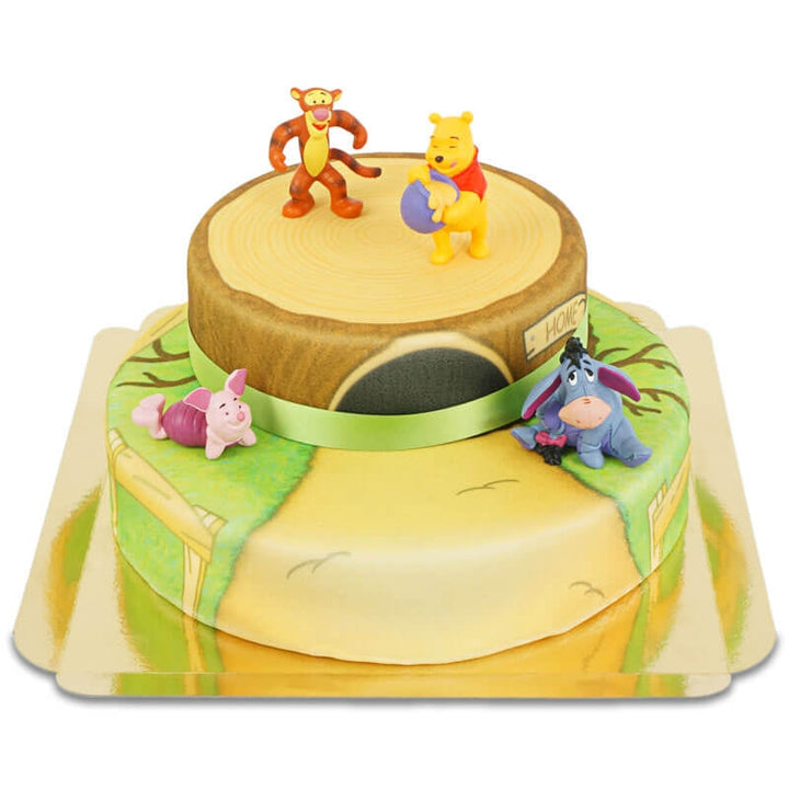 Gâteau Figurine Winnie l'Ourson® et Tigrou 2 étages