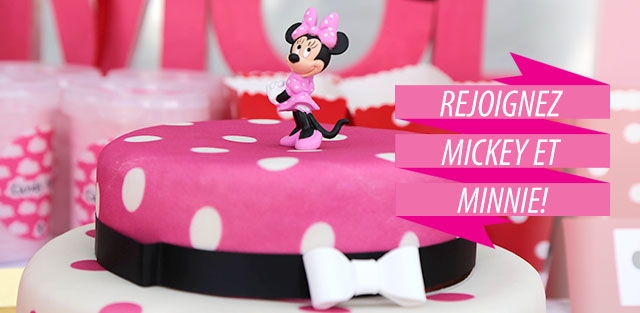 Décoration danniversaire Minnie Mouse, Topper à gâteau Minnie