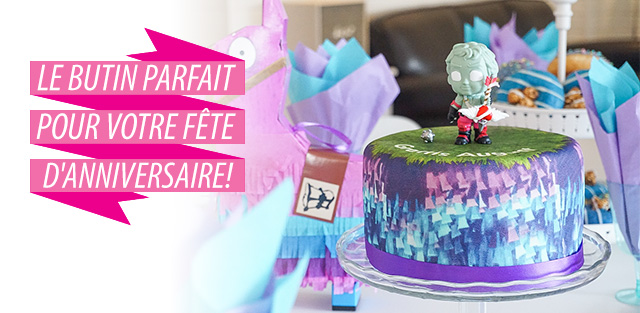 Gâteau d'anniversaire sur le thème du jeu 13 Pcs Carte Gâteau Fortnite  Fournitures de fête