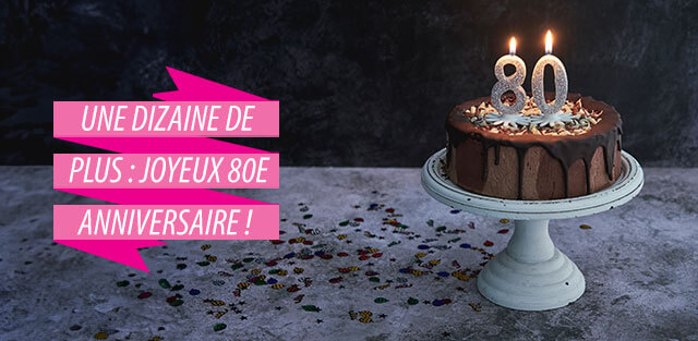 Gâteaux d'anniversaire 80 ans