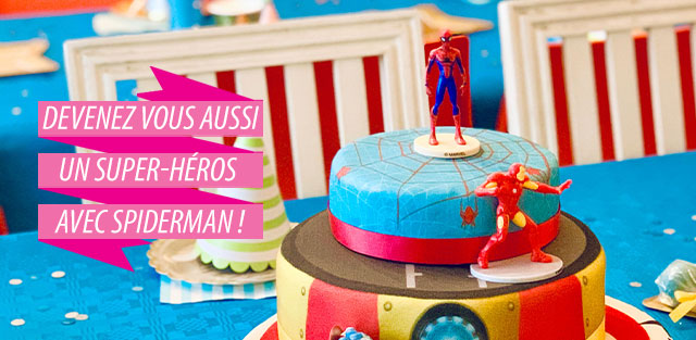 Bougie Spiderman pour anniversaire enfant