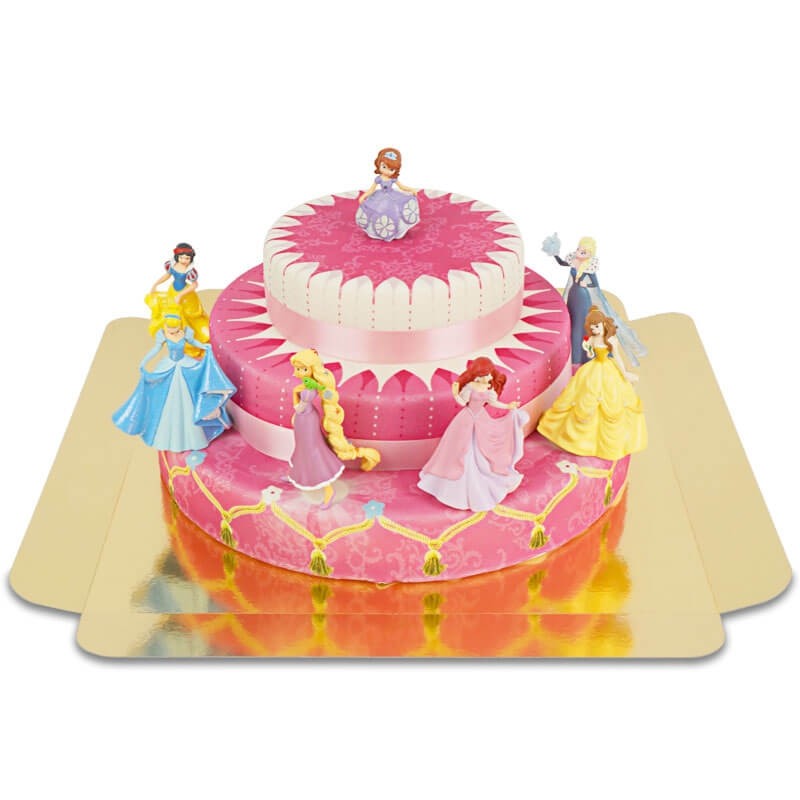 Cake topper assortis Joyeux anniversaire thème Princesse