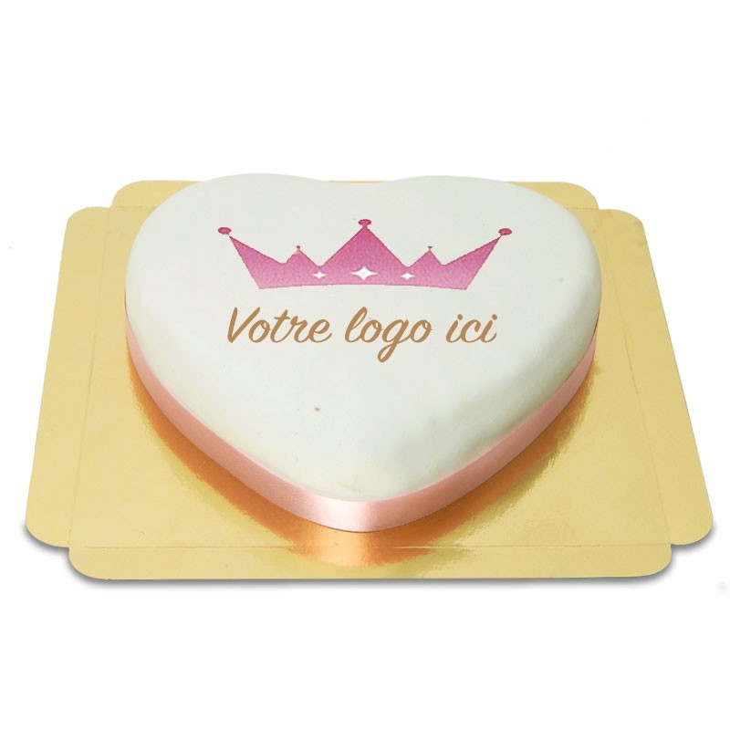 Affichage De Gâteau En Forme De Coeur Happy Valentine's Day Avec