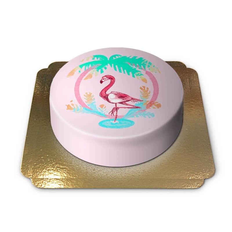 Fond D'anniversaire De Vacances Rose Avec Gâteau