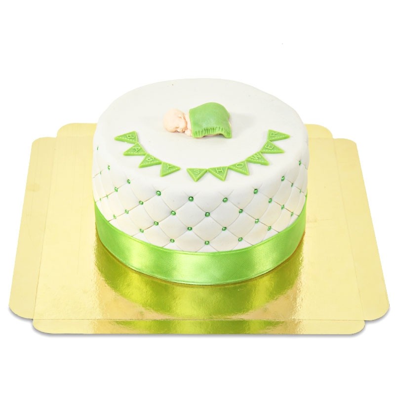 Topper Gâteau Baby Shower vert pastel- Décoration Cupcakes - 4.20€