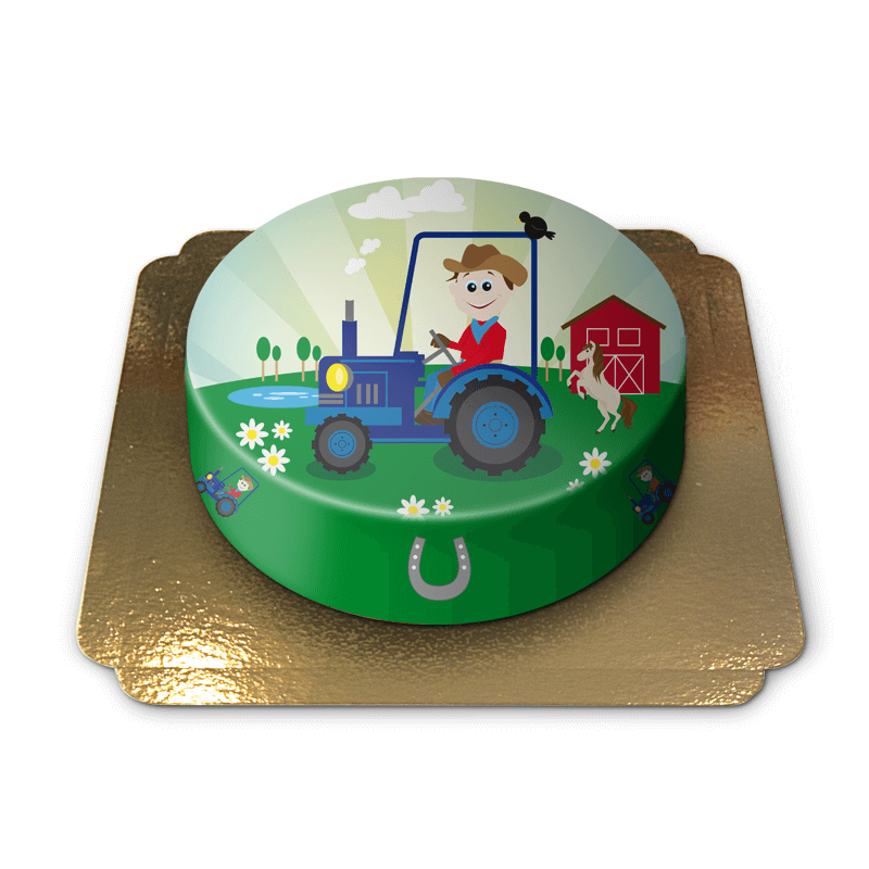 Décorations de gâteau d'animaux de ferme, décoration de gâteau de tracteur  pour gâteau d'anniversaire