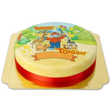 Décoration de gâteau de dessin animé pour enfants, éléphant, train