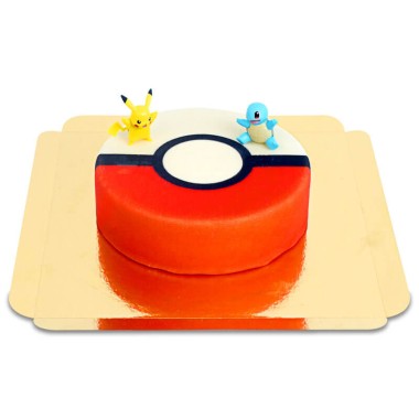Figurines Pokémon® sur gâteau balle de capture